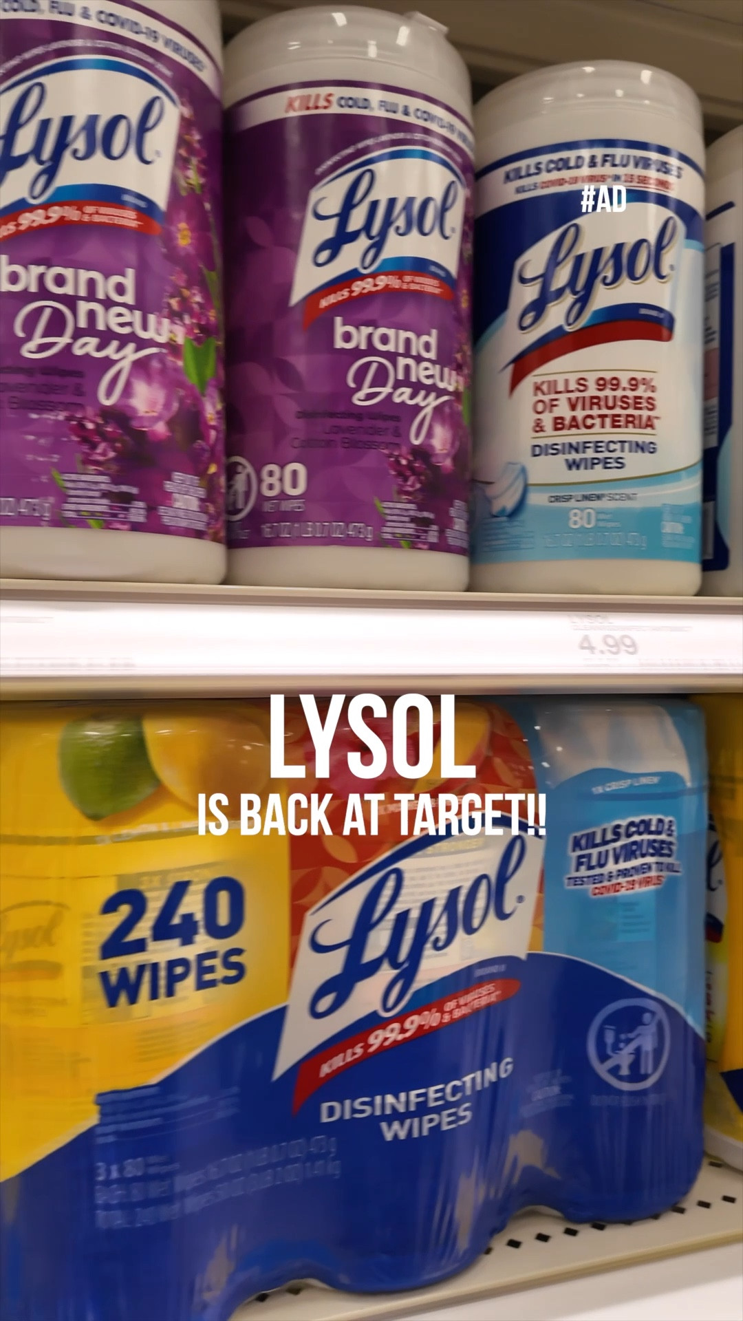 THEYRE BACKKKKKK! Lysol wipes have come back to Target, so scoop them up while you’re there! 

#ad #Lysol #LysolDisinfectingWipes #TargetPartner #Target @LysolUS @Target
@Shop.LTK, #liketkit, liketk.it/xx
*Use as Directed