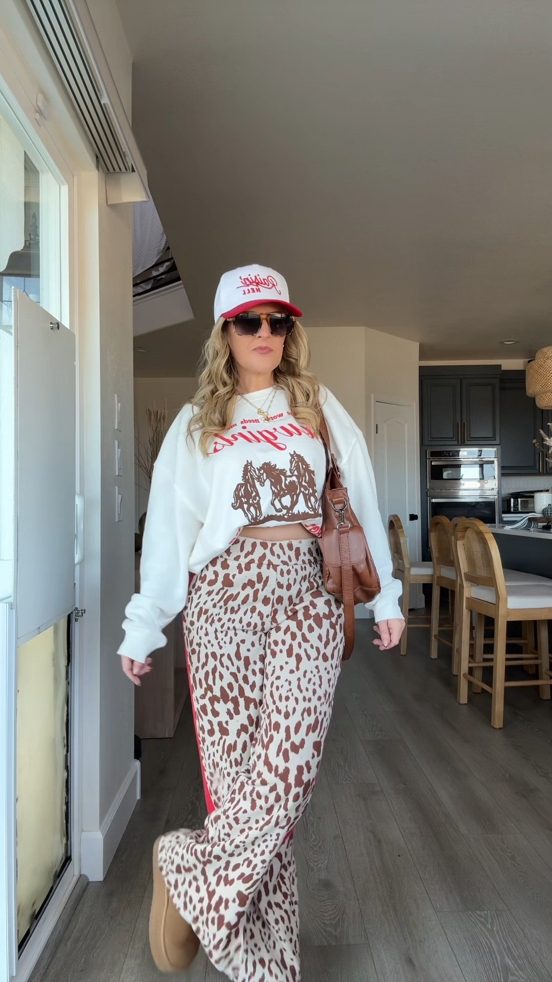 Newest Target find! Looks like boutique quality but it’s super affordable! So fun with the mix of leopard and a red stripe down the pants for that trendy track pant look. But then add in the cowgirl matching sweatshirt and it’s definitely a closet favorite! 

#LTKGiftGuide #LTKStyleTip #LTKFindsUnder100