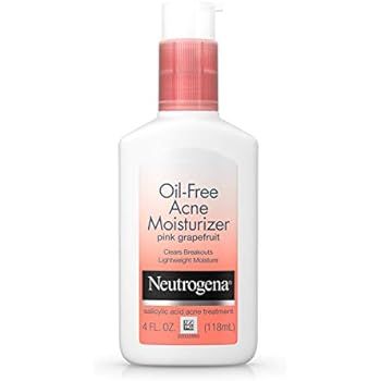 Neutrogena Oil Free Acne Facial Moisturizer with Salicylic Acid Acne Treatment Medicine, Pink Gra... | Amazon (US)