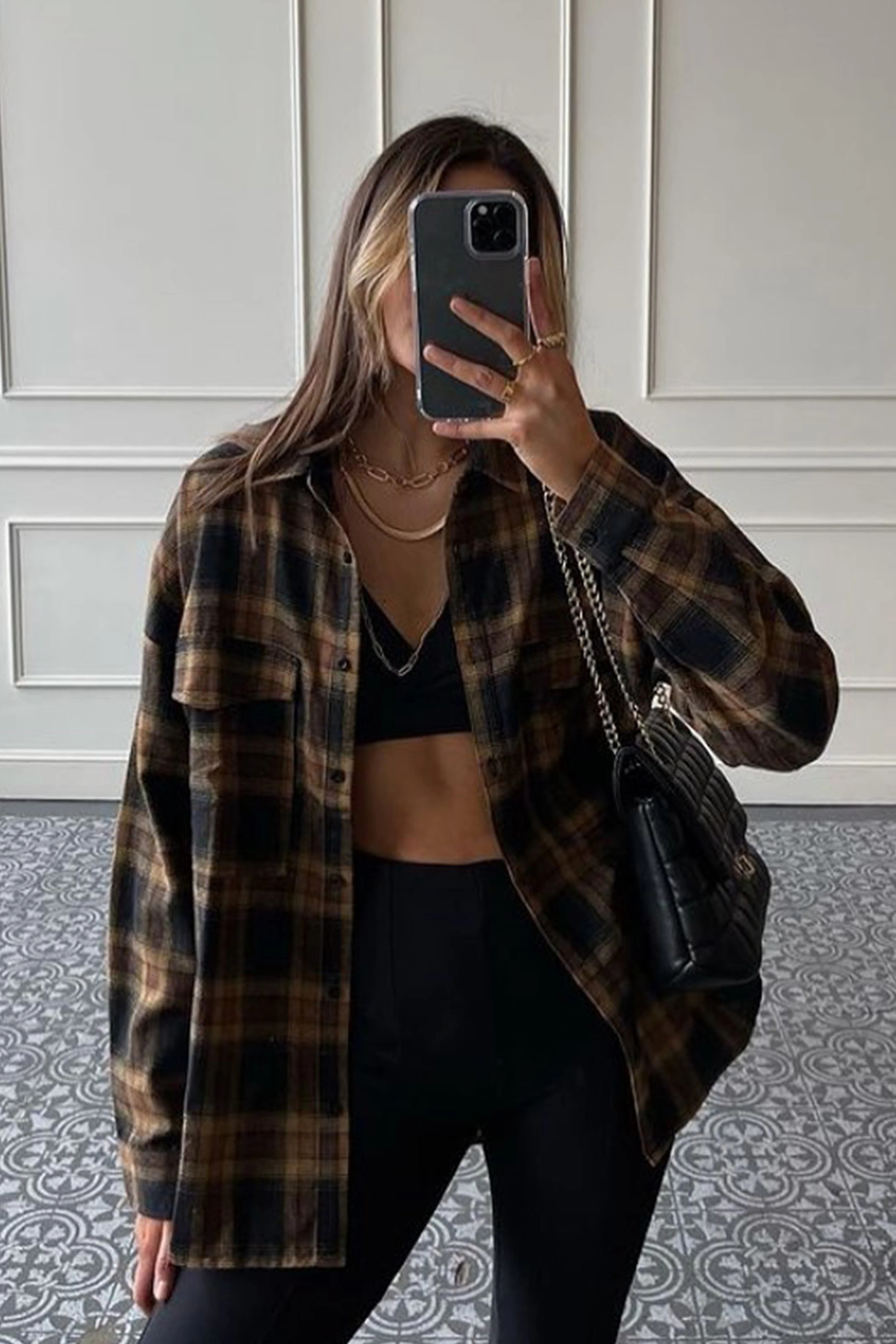 Fireside Mocha Plaid Flannel | 12th Tribe