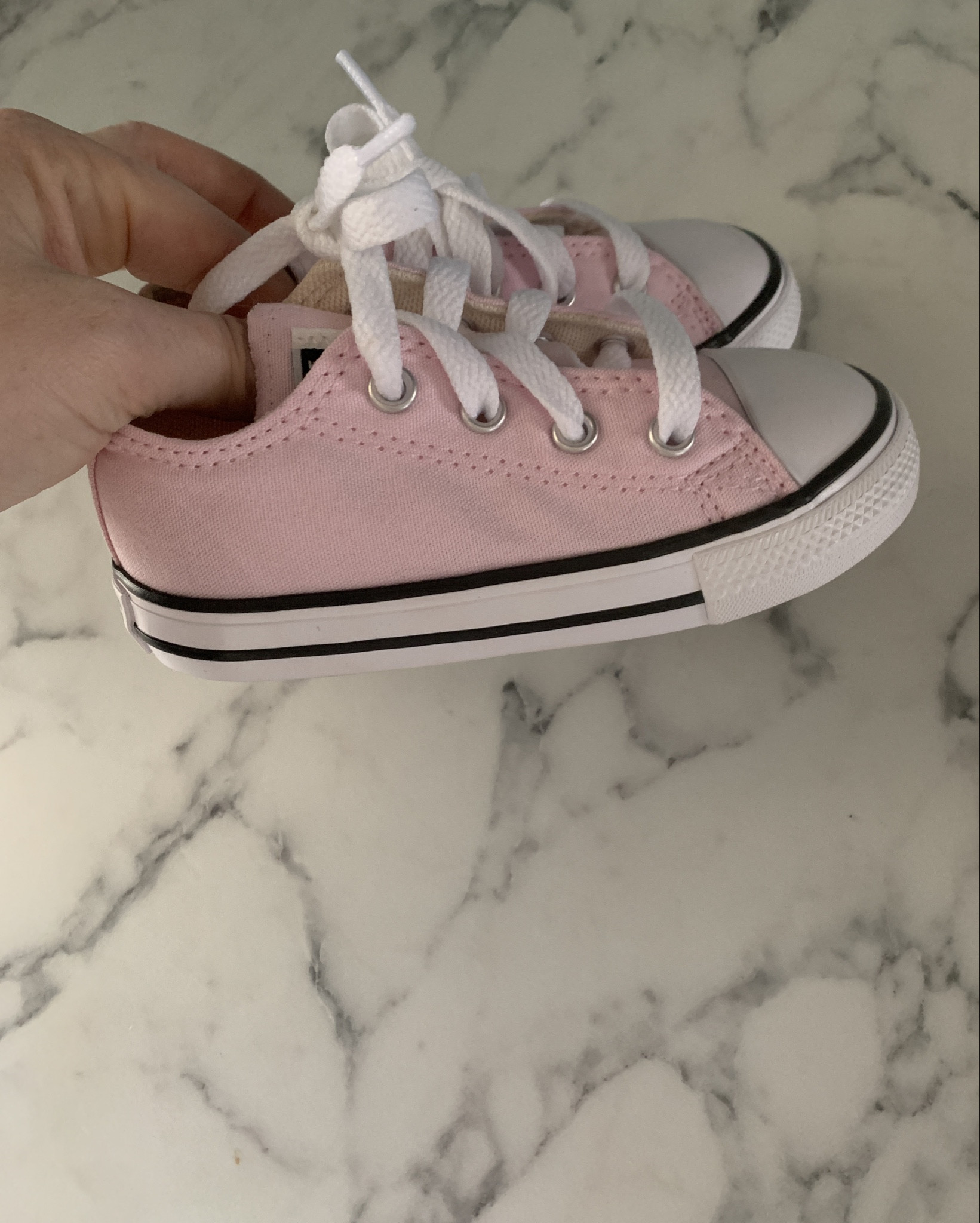 Found the cutest soft pink converse for girls! 

*not a perfect match but pairs well with TBBC Palm Beach Pink*

#converse #tbbc #toddlerstyle 

#LTKStyleTip #LTKFamily #LTKKids