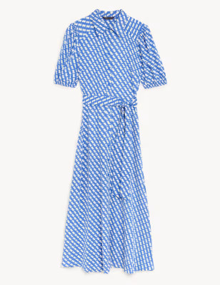 Printed Belted Midi Shirt Dress | M&S Collection | M&S | Marks & Spencer (UK)