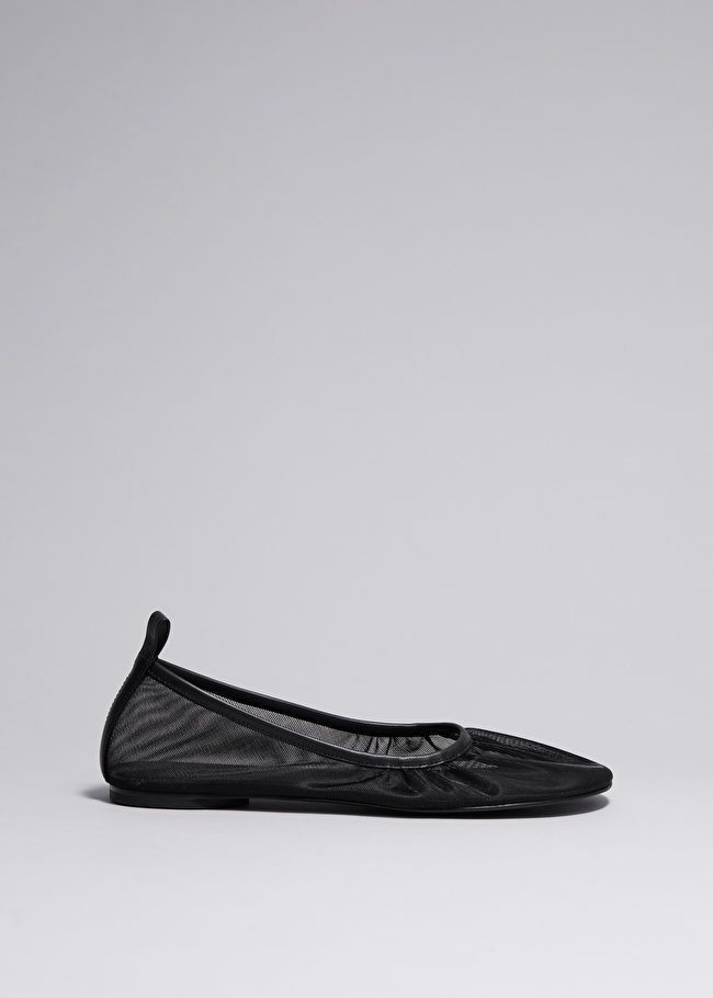 Leather-Trimmed Mesh Ballet Flats | & Other Stories (EU + UK)