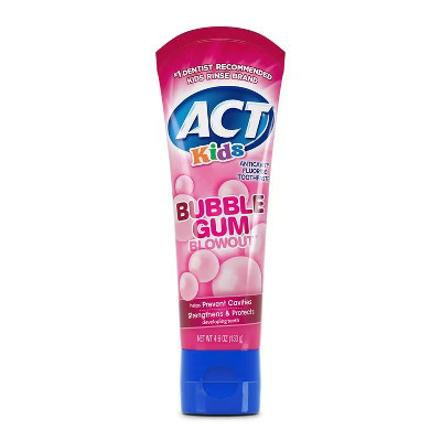 ACT Kids Bubblegum Fluoride Tarter Control Whitening Anticavity Toothpaste - 4.6 fl oz | Target