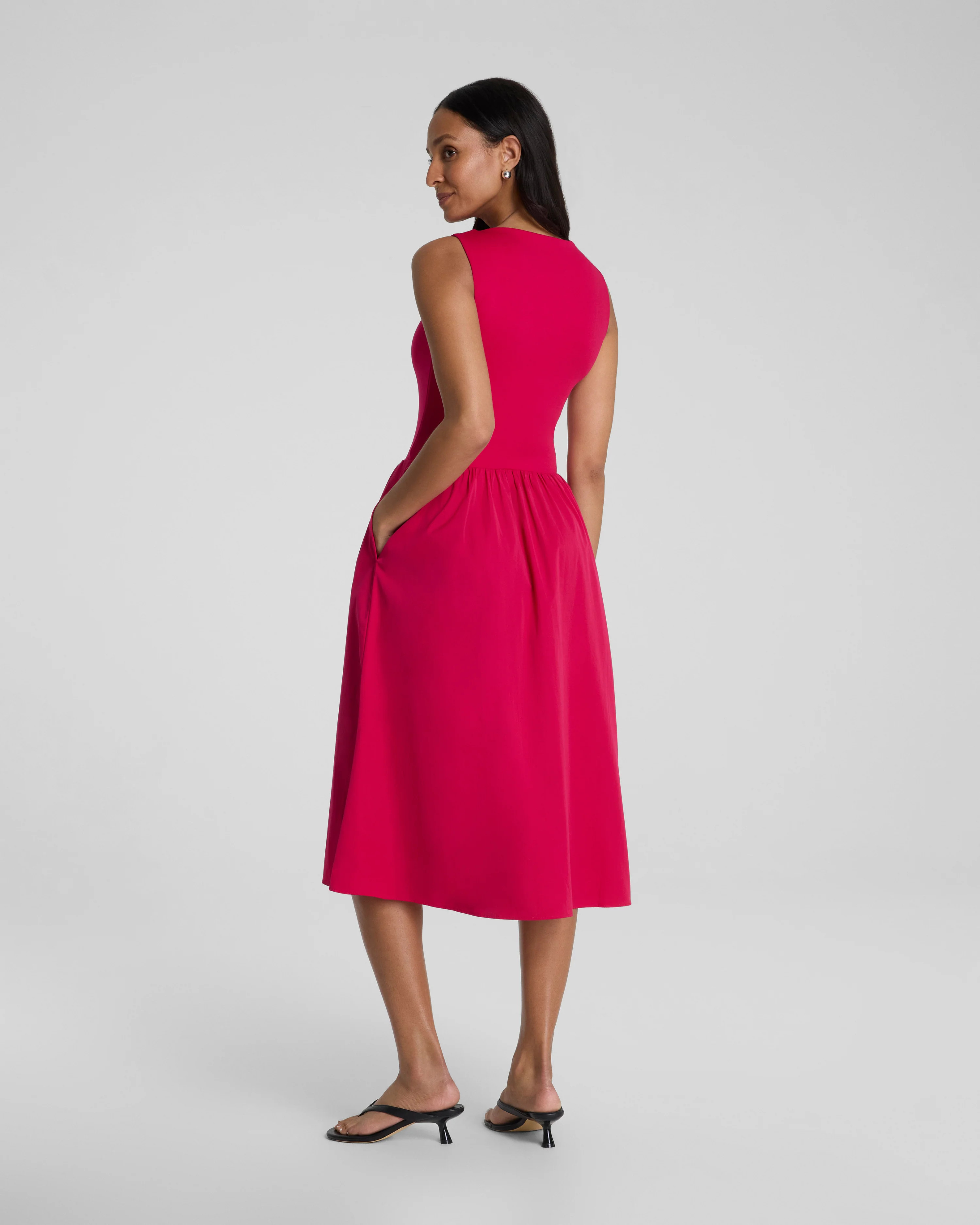 SPANXsmooth™ High Neck Midi Dress | Smoothing Jersey Dress | Spanx