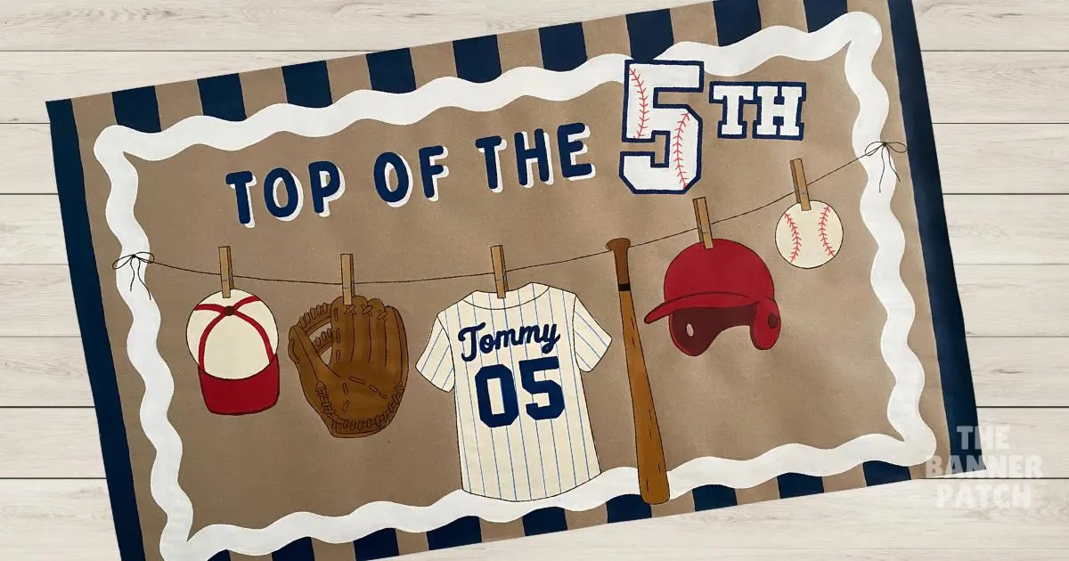 Hand Painted Baseball Banner, Custom Birthday, Baby Shower Decor, Rookie Year, Top of the Inning | Etsy (Global)