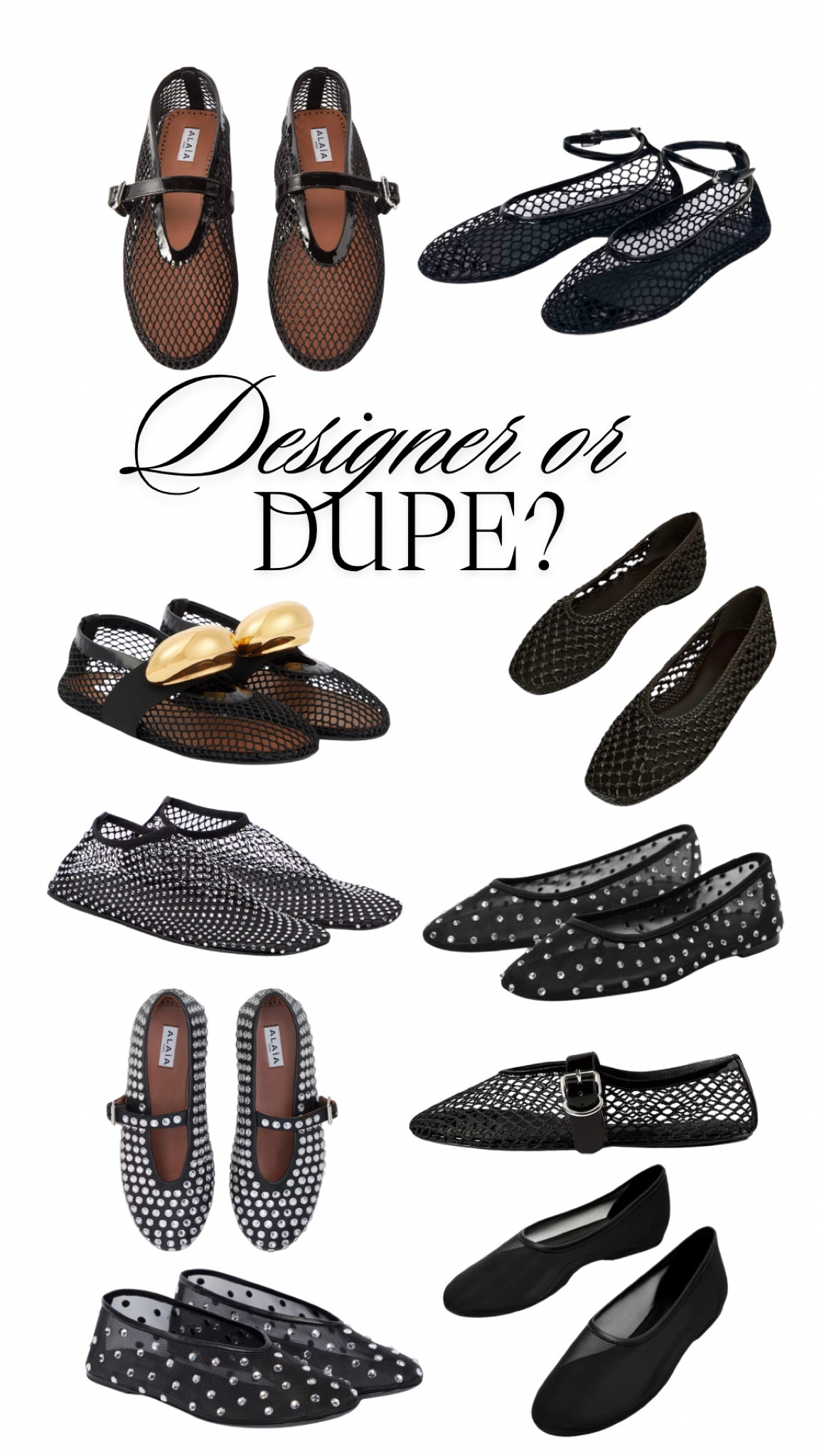 Designer or Dupe? all items linked below 
(left side: designer) (right side: dupe)

#LTKstyletip #LTKshoecrush #LTKSeasonal
