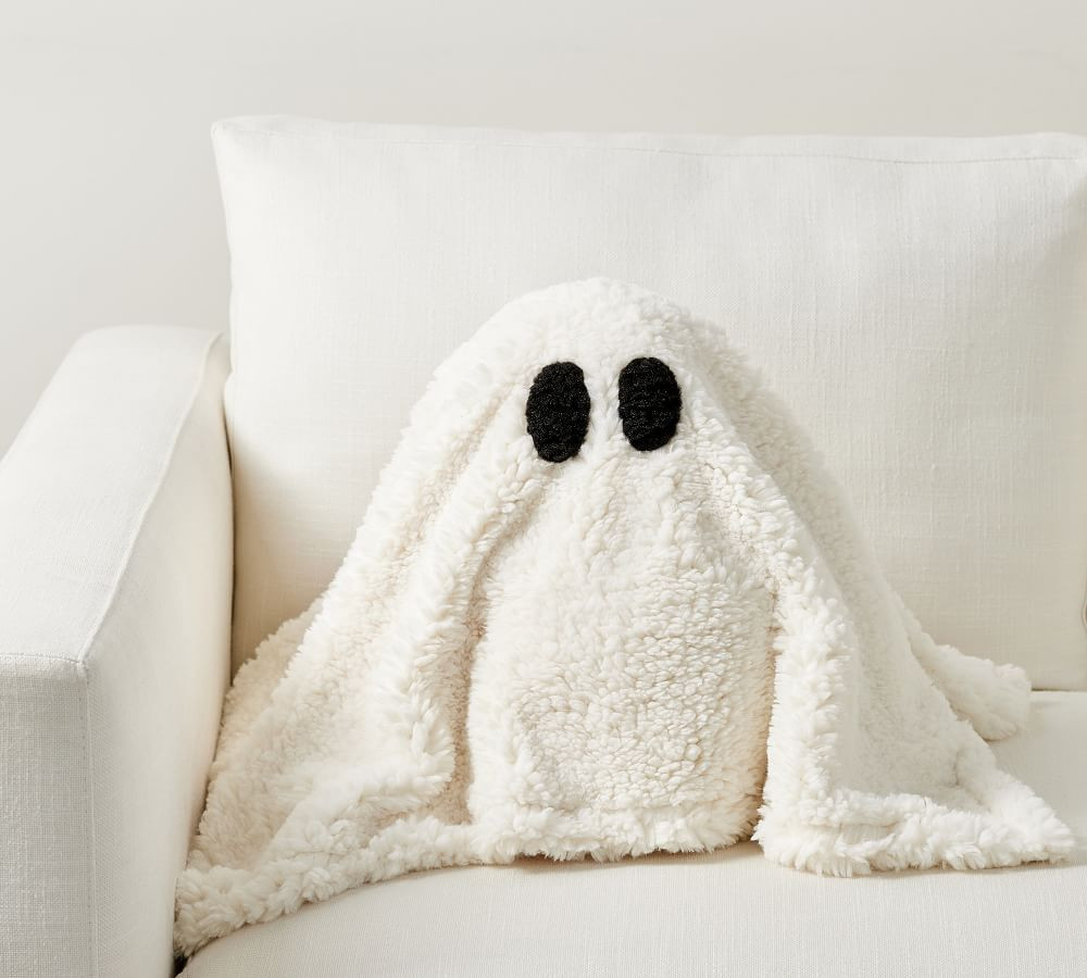 Gus Ghost Sphere Pillow, 11"" x 13"", Ivory | Pottery Barn (US)