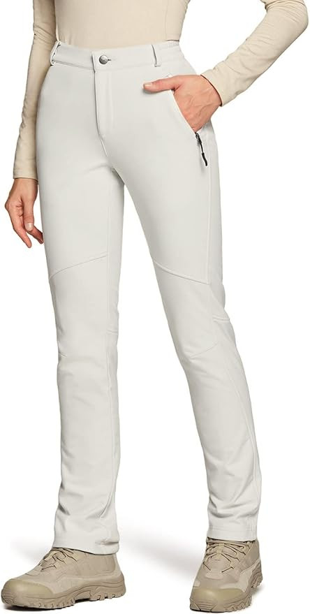 TSLA Women's Softshell Winter Snow Ski Pants, Fleece Lined Waterproof Hiking Pants, Insulated Wor... | Amazon (US)