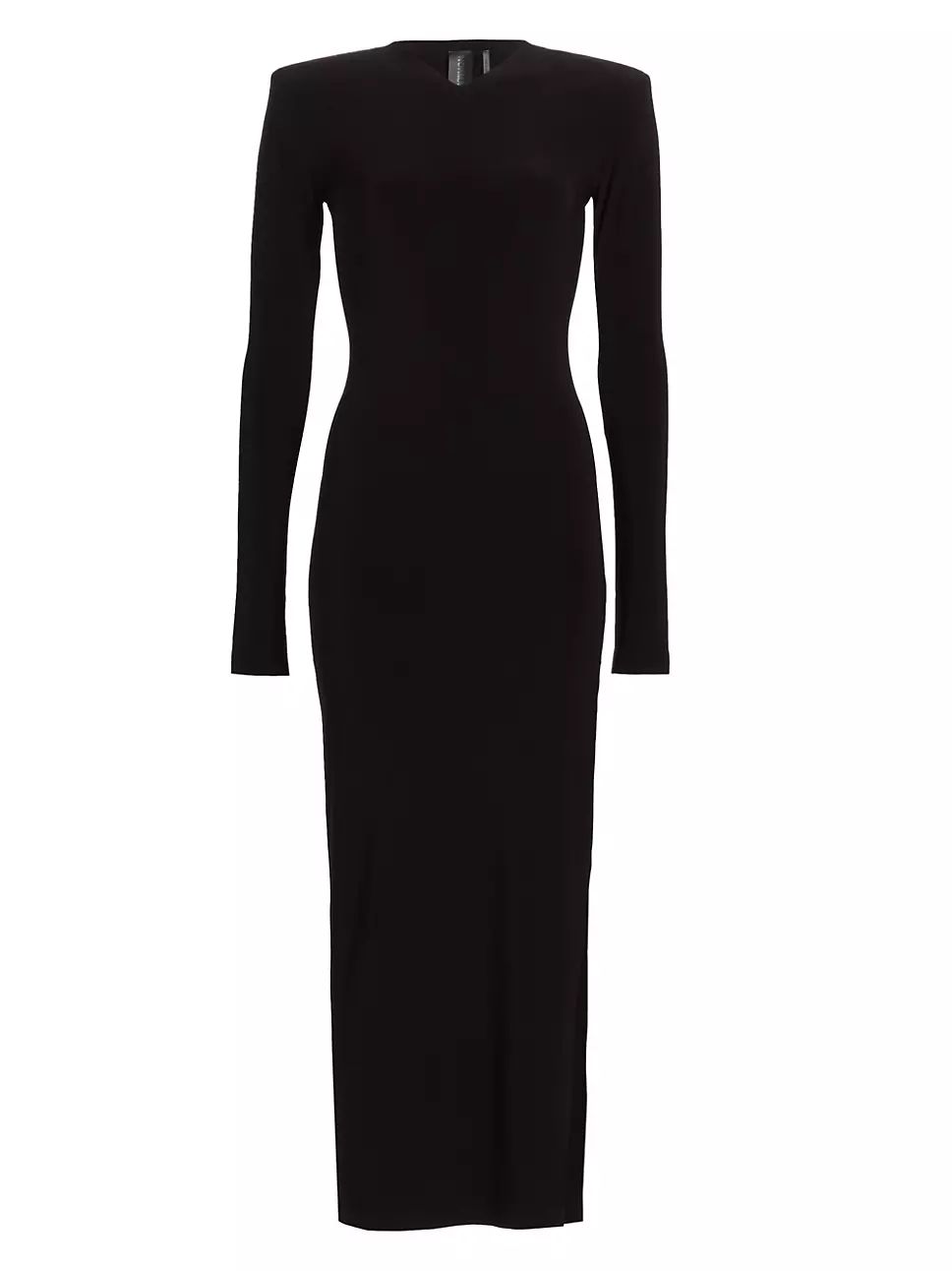 Shoulder-Pad Long-Sleeve Maxi Dress | Saks Fifth Avenue
