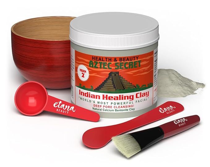 Aztec Secret Essential Indian Clay Mask Kit by Etana – 100% Natural Calcium Bentonite for Deep ... | Amazon (US)