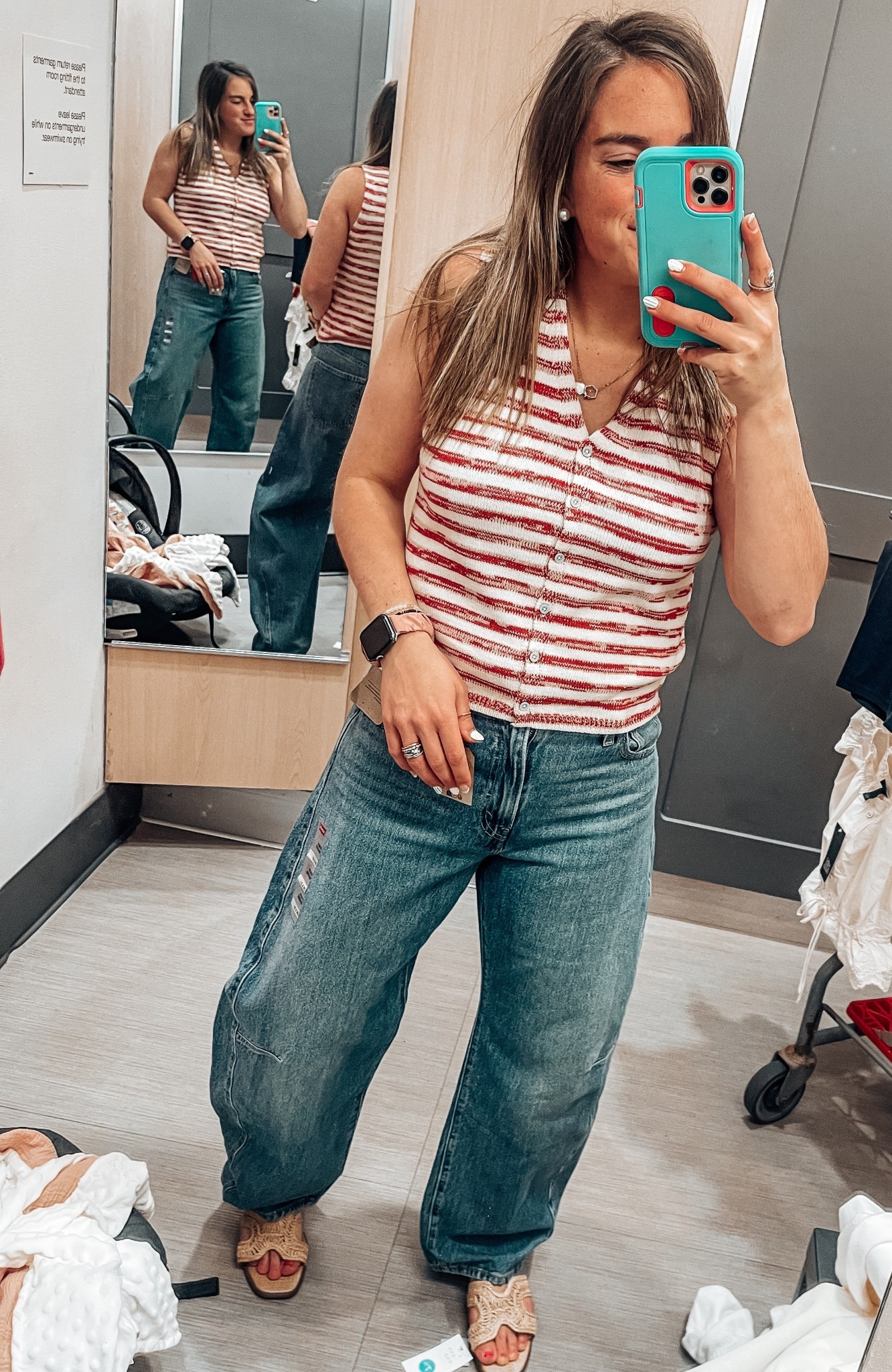 Spring outfit 
Outfit for spring 
Patriotic shirt 
Patriotic outfit 
America outfit 
Labor Day outfit 
Sweater tank 
Barrel jeans 
Levi jeans 
Cinch Levi jeans 

#LTKmomlife