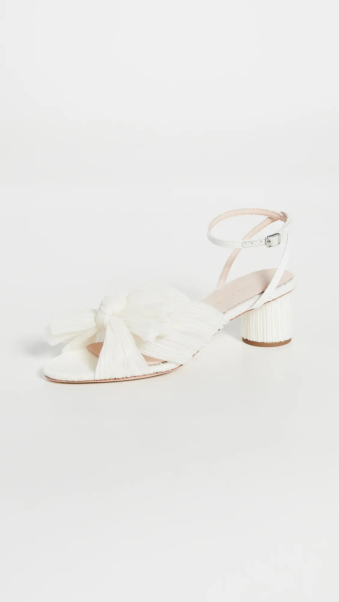 Loeffler Randall Dahlia Pleated Bow Heels with Ankle Strap | Shopbop | Shopbop
