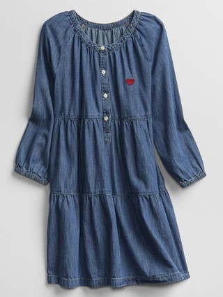 Kids Denim Tiered Dress | Gap Factory
