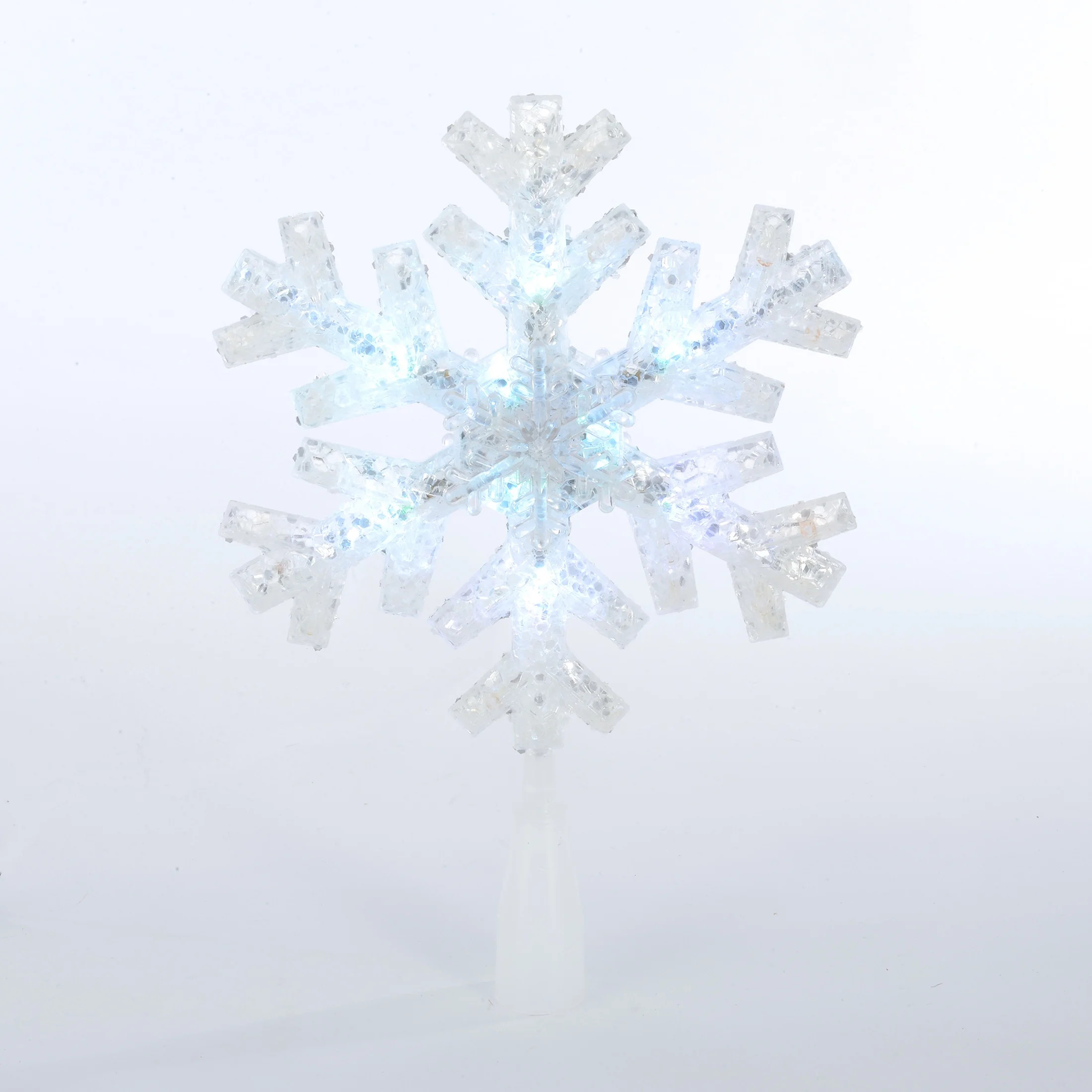 Holiday Time LED Color-Changing Christmas Tree Topper, White Snowflake, 11.75" - Walmart.com | Walmart (US)