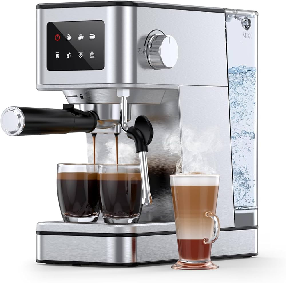 Espresso Machine, 20 Bar Professional Espresso Maker, Milk Frother Steam Wand for Latte, Compact ... | Amazon (US)