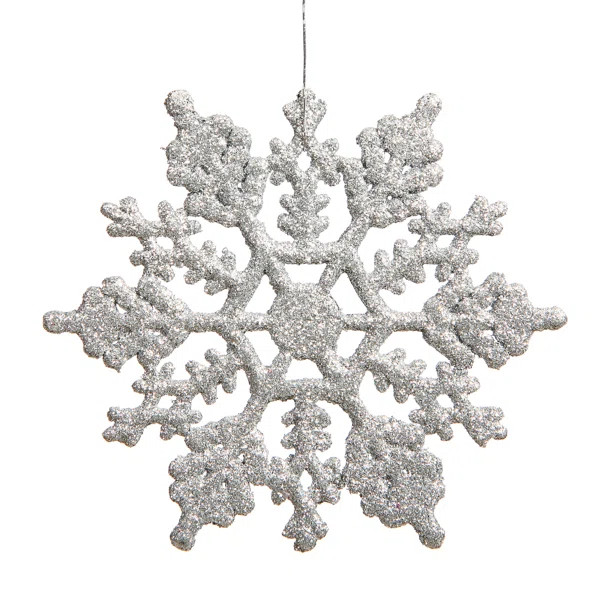 Snowflakes Glitter Christmas Holiday Shaped Ornament | Wayfair North America