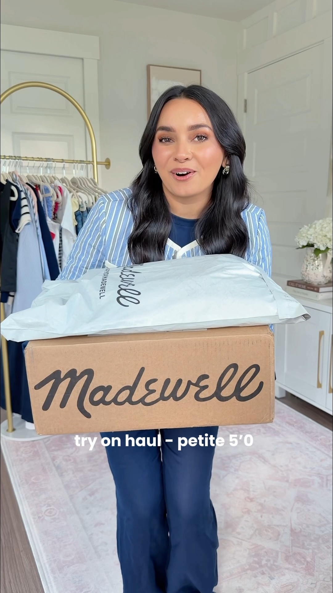 Madewell Try On! Use code LTK20 for 20% off through 5/18! 
For reference: I’m 5’0, petite, 32b bra size, and 2/26 in bottoms, pear shaped. 
*Everything I share is unaltered! TTS means true to size. Between size 5-6.5 in shoes

White embroidered tank top size xxs TTS
Blue jeans in Raebrook wash size 26 short and 26 regular
Brown sandals are Hermes - similar linked

Blue dress size xxs TTS
Clear heels size 5 TTS

White longsleeve pinktuck blouse size xxs TTS
Baggy shorts size 26 TTS
Brown sandals are Hermes - similar linked

Patch pocket denim short in Midvale wash size 26 TTS

Red Orange Wild Poppy color top size xxs TTS
Red Orange Wild Poppy color skirt size xs TTS
Clear heels size 5 TTS

Red Orange Wild Poppy color top size xxs TTS
White wide leg crop jean size 26 short TTS
Brown sandals are Hermes - similar linked

Intro Outfit:
Blue cropped lady jacket size xs TTS
Navy tee size xs TTS
Navy linen pants size xs regular TTS
Brown sandals are hermes, similar linked

Summer outfits
Summer dresses
Petite outfits
Denim shorts

#LTKxMadewell #LTKPetite #LTKSaleAlert