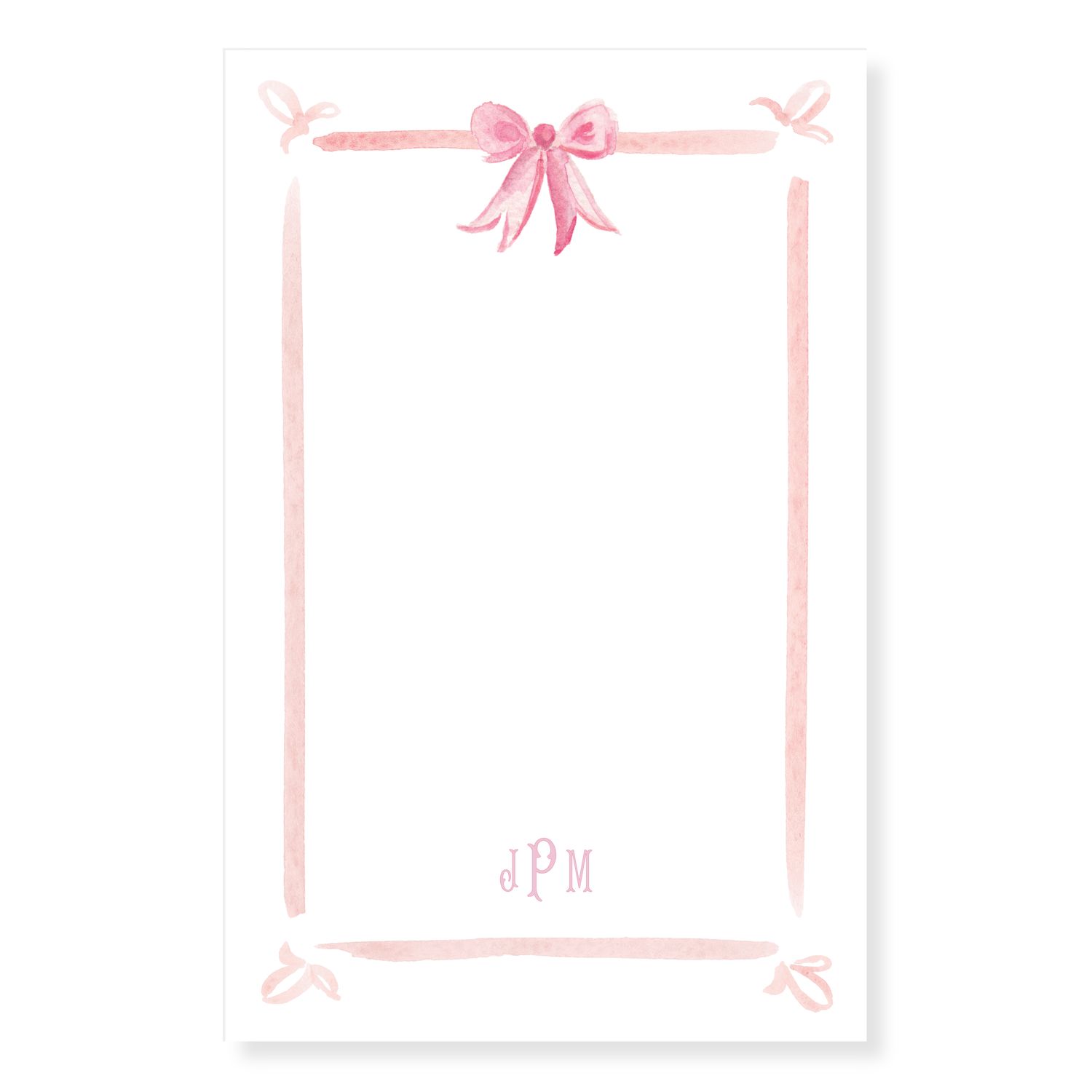 Pink Bow Personalized Notepad — Simply Jessica Marie | Simply Jessica Marie