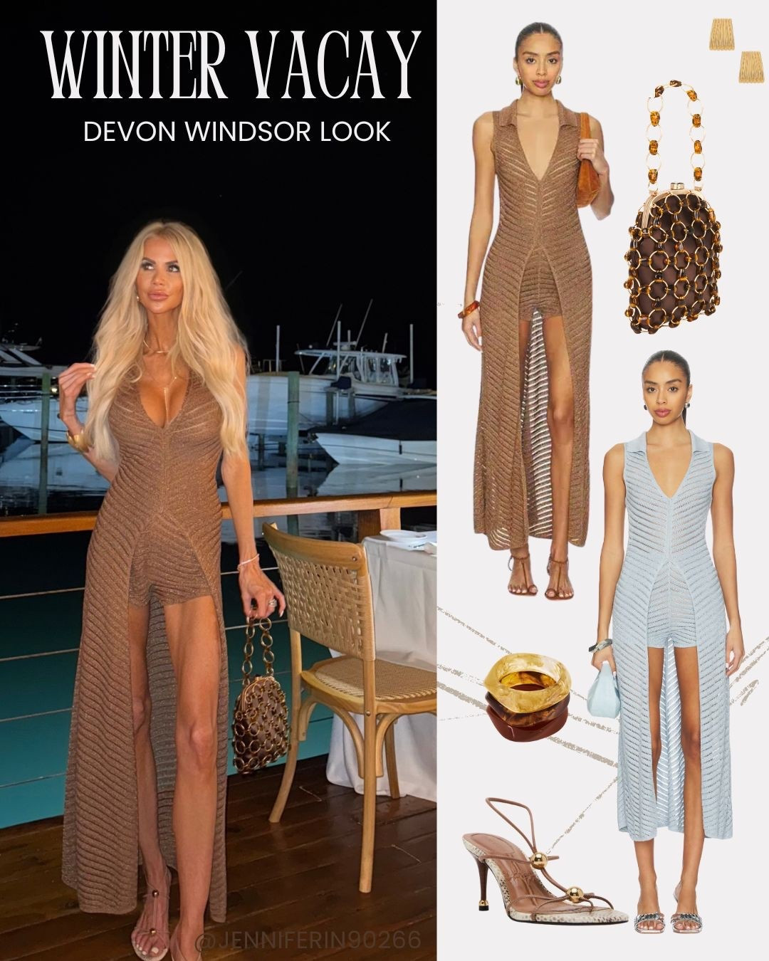 The Devon Windsor Gretta top and Gem shorts form an elevated metallic knit set that’s luxurious for nighttime dinners on winter getaways, with its open-front robe silhouette and shimmering fabric creating effortless sophistication. This pairing elevates any resort evening without trying too hard. Add the Cult Gaia beaded handbag to elevate even more 🙌🏻

#LTKgrwm #LTKootd #LTKTravel