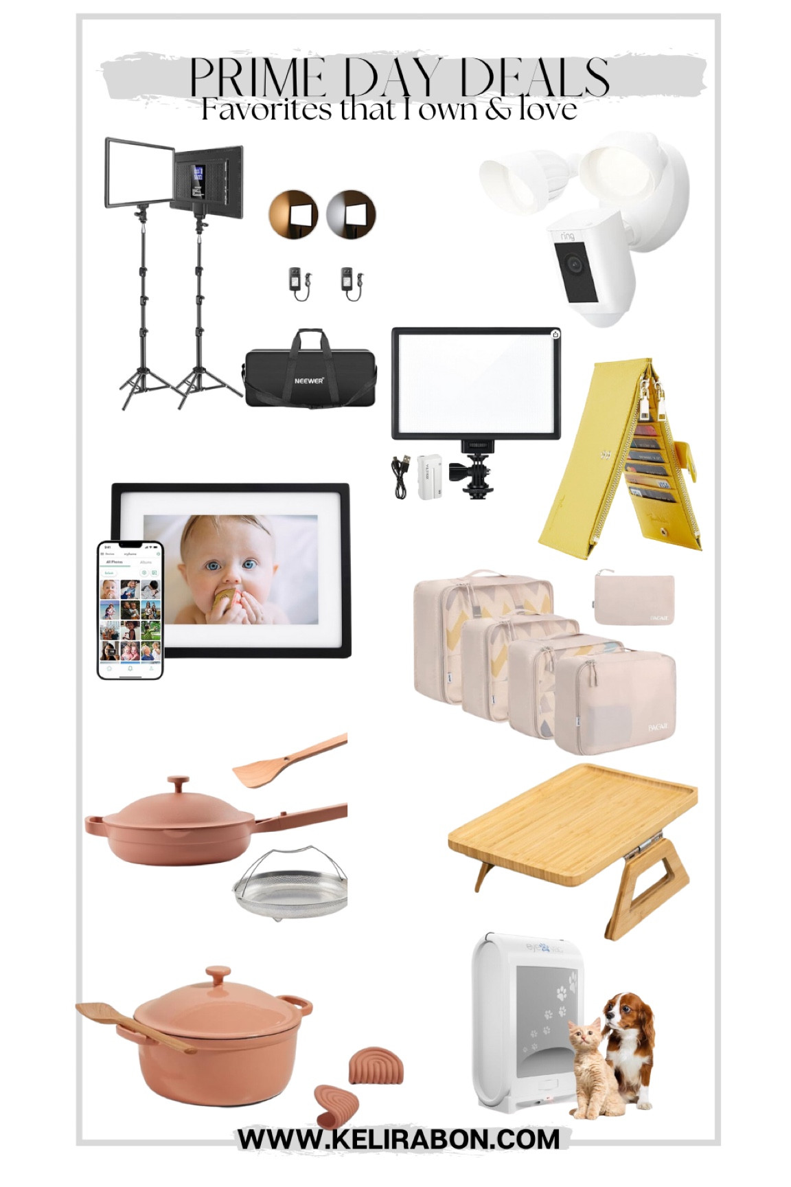 Prime day deals I own and love.

Our Place pans, content creator gadgets, outdoor camera, travel favorites, digital photo frame 

#LTKHome #LTKTravel #LTKSaleAlert