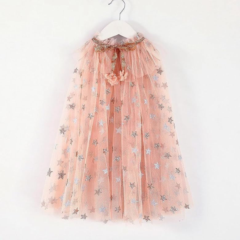 TPMG Princess Fairy Tulle Cape for Little Girls Halloween Costume with Dress Up Accessories Tiara... | Amazon (US)