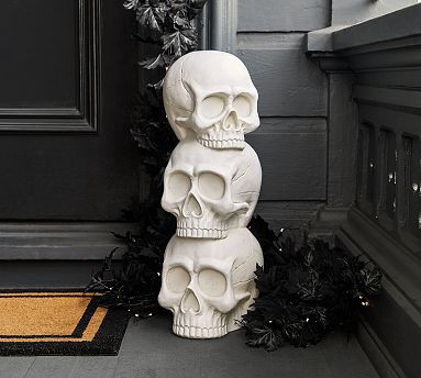 Lit White Skulls | Pottery Barn (US)
