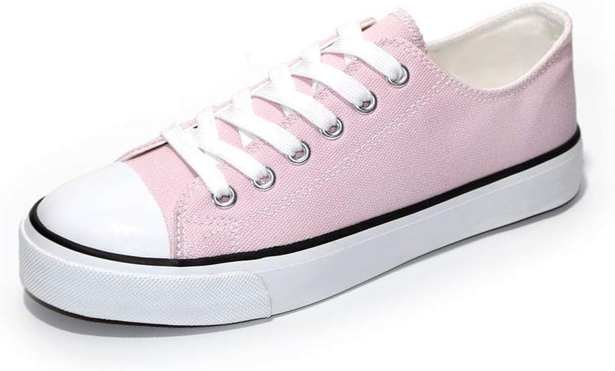 SHCRTK Womens Shoes Low Top Lace Up Canvas Sneakers Casual Fashion Running Lightweight Breathable... | Amazon (US)