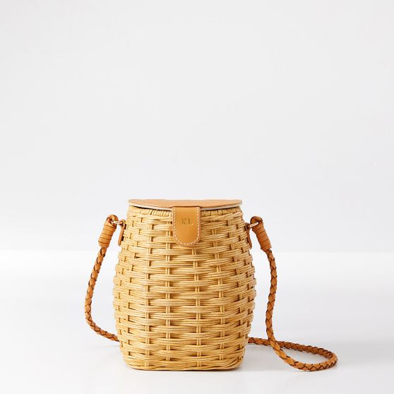 Seaside Wicker Crossbody Bag | Mark and Graham