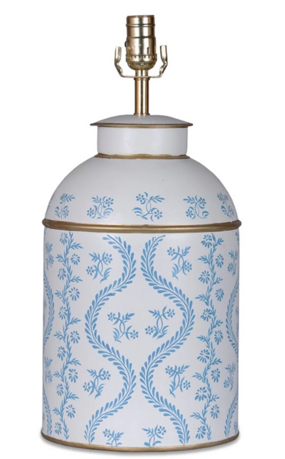 Blue Ikat Tea Caddy Lamp | The Enchanted Home