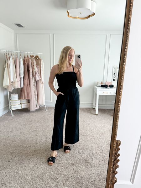 Target circle week ends today! Such a cute and comfy jumpsuit! Perfect for a vacation or daytime outfit! Wearing size small. Vacation outfits // resortwear // daytime outfits // comfortable outfits // LTKfashion // target finds // target shoes // target circle week 

#LTKxTarget #LTKstyletip #LTKSeasonal