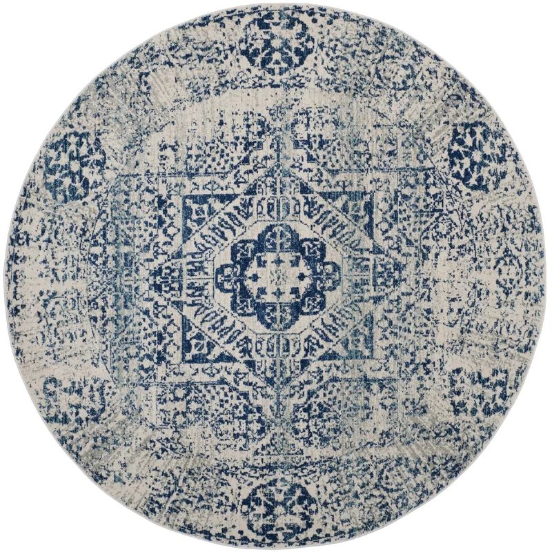 Huma Oriental Blue/Ivory Area Rug | Wayfair North America