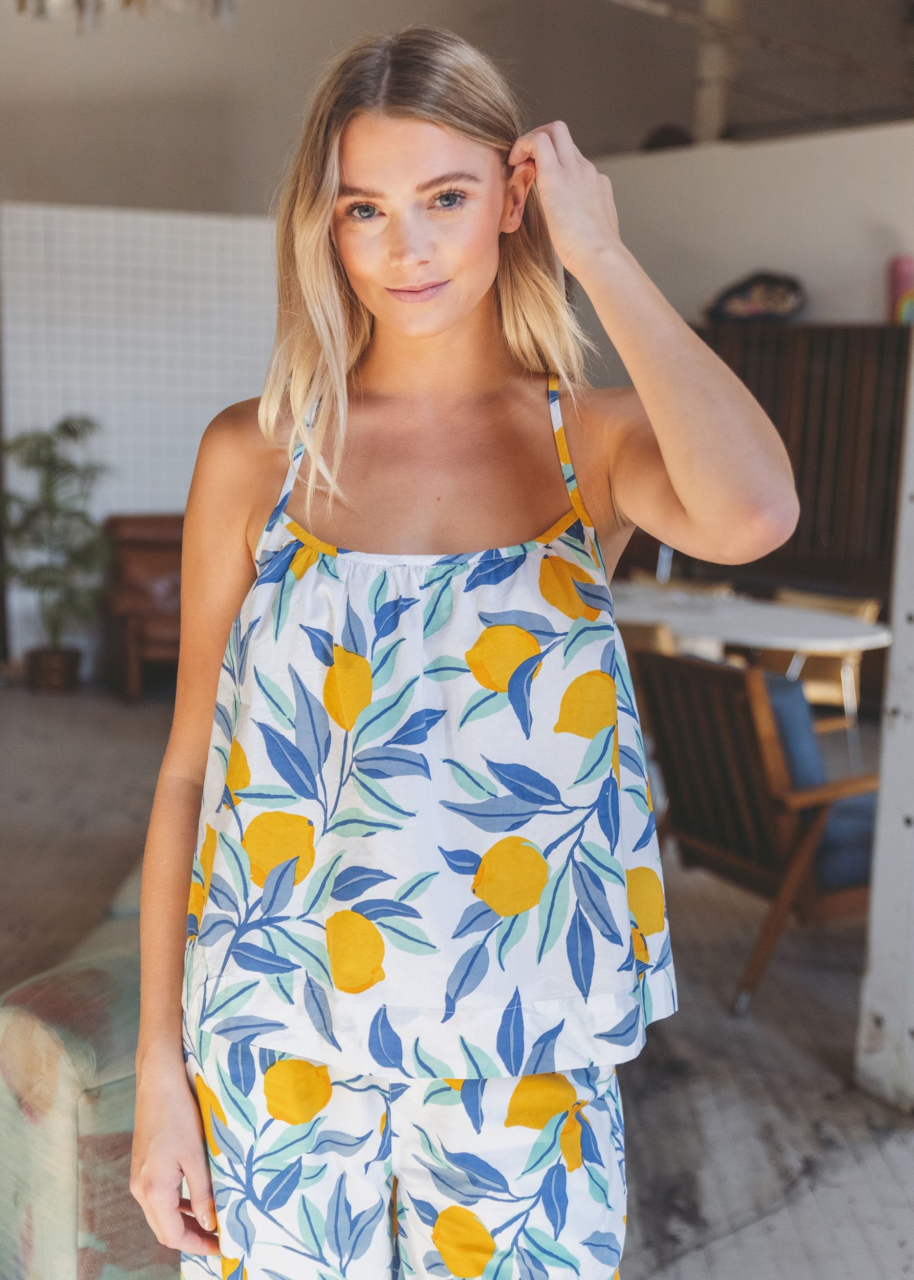 Lemon Zest - Cami - Cloud | Printfresh