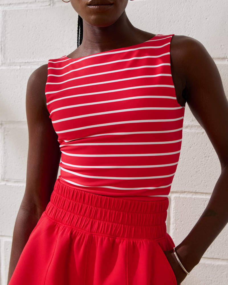 Women's YPB sculptLUX Slash Tank | Women's Active | Abercrombie.com | Abercrombie & Fitch (US)