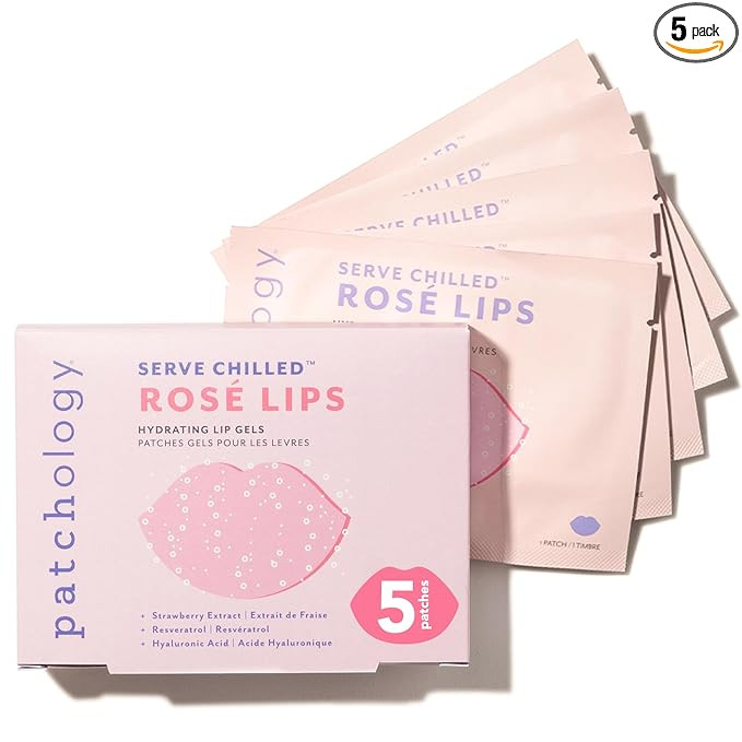 Patchology Serve Chilled Rosé Gel Lip Mask – Hydrating Mask with Resveratrol & Hyaluronic Acid... | Amazon (US)