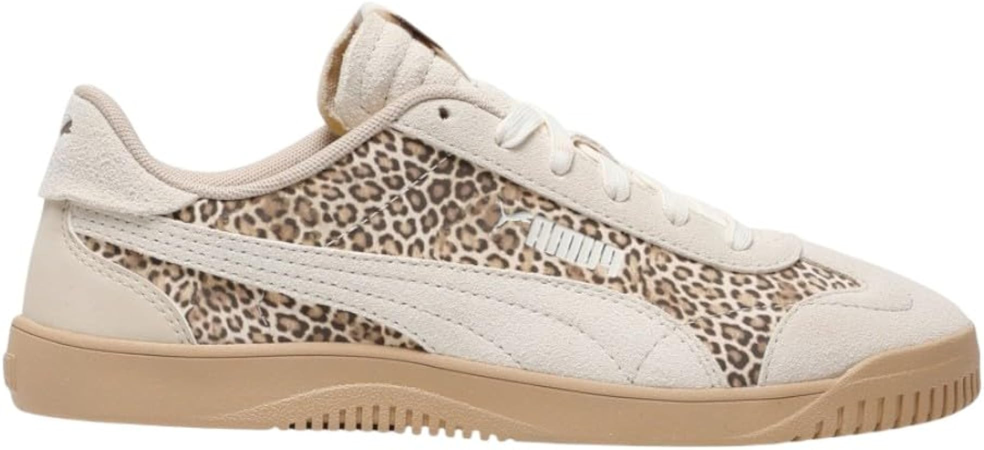 PUMA Womens Club 5V5 Animal Print Lace Up Sneakers Shoes Casual - Off White | Amazon (US)