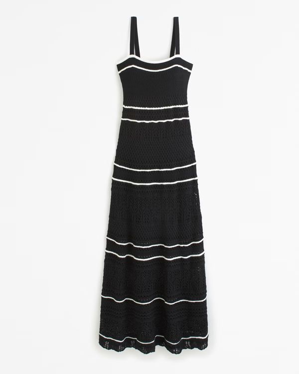 Women's Crochet-Style Maxi Dress | Women's | Abercrombie.com | Abercrombie & Fitch (US)