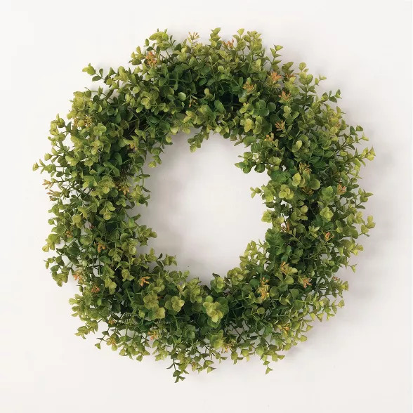 Sullivans Artificial New England Boxwood Wreath 21"H Green | Target