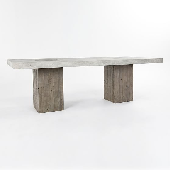 Two-Toned Reclaimed Wood 94"" Rectangle Dining Table, Reclaimed Pine | West Elm (US)