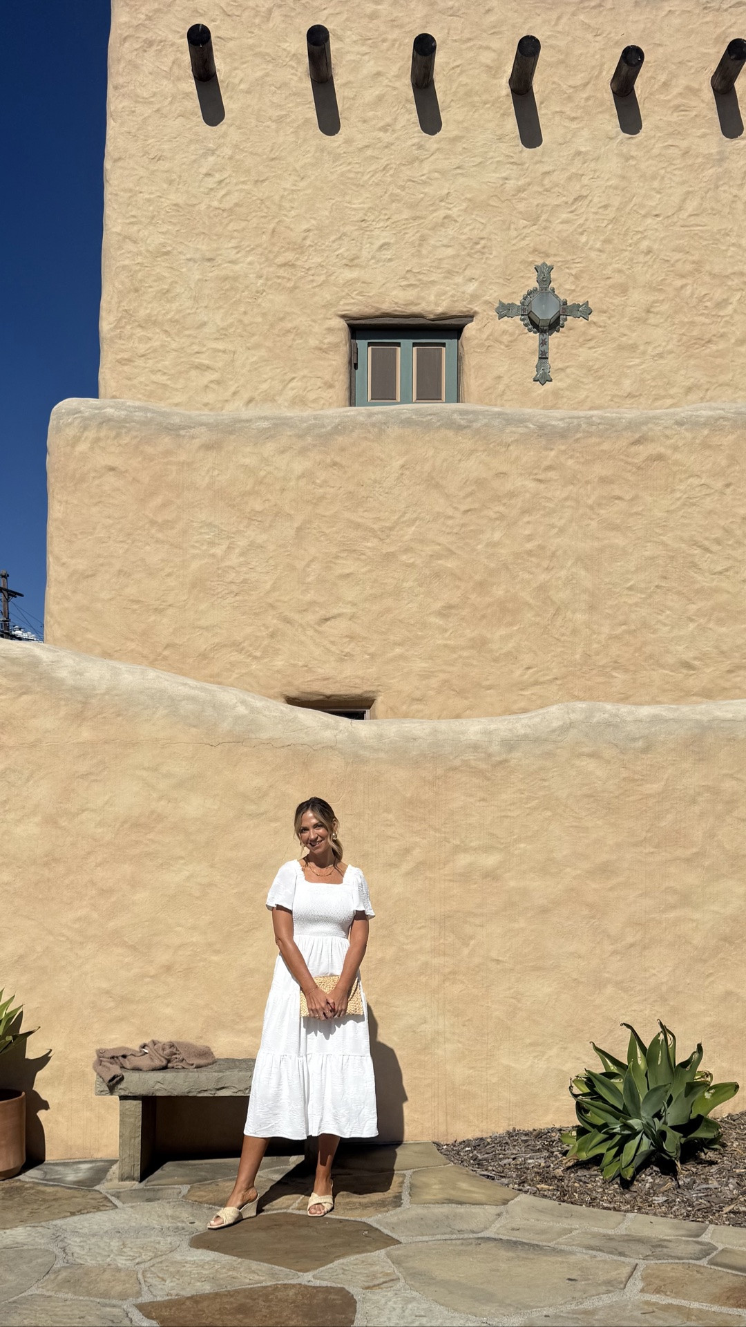 White Maxi Dress for Summer Events 🤍

The dress I wore to my friend’s baptism and immediately knew I’d be wearing on repeat this summer. 🤍

If you’re looking for a beautiful white maxi dress for a baptism outfit, church outfit, brunch outfit, baby shower, bridal shower, vacation outfit, family photos, resort wear, or summer events, this one is absolutely stunning.

I love the feminine square neckline, flutter sleeves, delicate embroidery, and flattering stretchy bodice. It’s fully lined, lightweight, breathable cotton, and comfortable enough to wear all day, even during warm summer weather. I’m wearing a size Small and I’m 5’7” and a size 6 for reference. It also comes in several gorgeous colors.

I styled it with this woven straw clutch that is under $20 right now and such a great summer accessory. It’s the perfect neutral bag for vacation outfits, brunch dates, summer weddings, and everyday warm-weather outfits.

My raffia wedge sandals are also linked and are one of my favorite recent Target finds. They look so similar to the popular Anthropologie wedges for about a third of the price, and they’re surprisingly comfortable for all-day wear. Such a good summer shoe if you’re looking for an elevated sandal that goes with dresses, denim, and vacation outfits.

I also linked my favorite lip liner and lip gloss combination that I’ve been wearing nonstop lately.

Everything is linked here, including the dress, wedges, straw clutch, and beauty favorites. 🤍

#LTKootd #LTKTravel #LTKMidsize