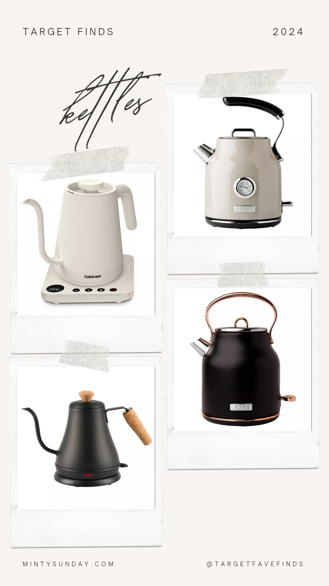 Aesthetic kettles target finds, modern vintage, french country, gooseneck, electric kettles

#LTKhome #LTKfindsunder50 #LTKfindsunder100
