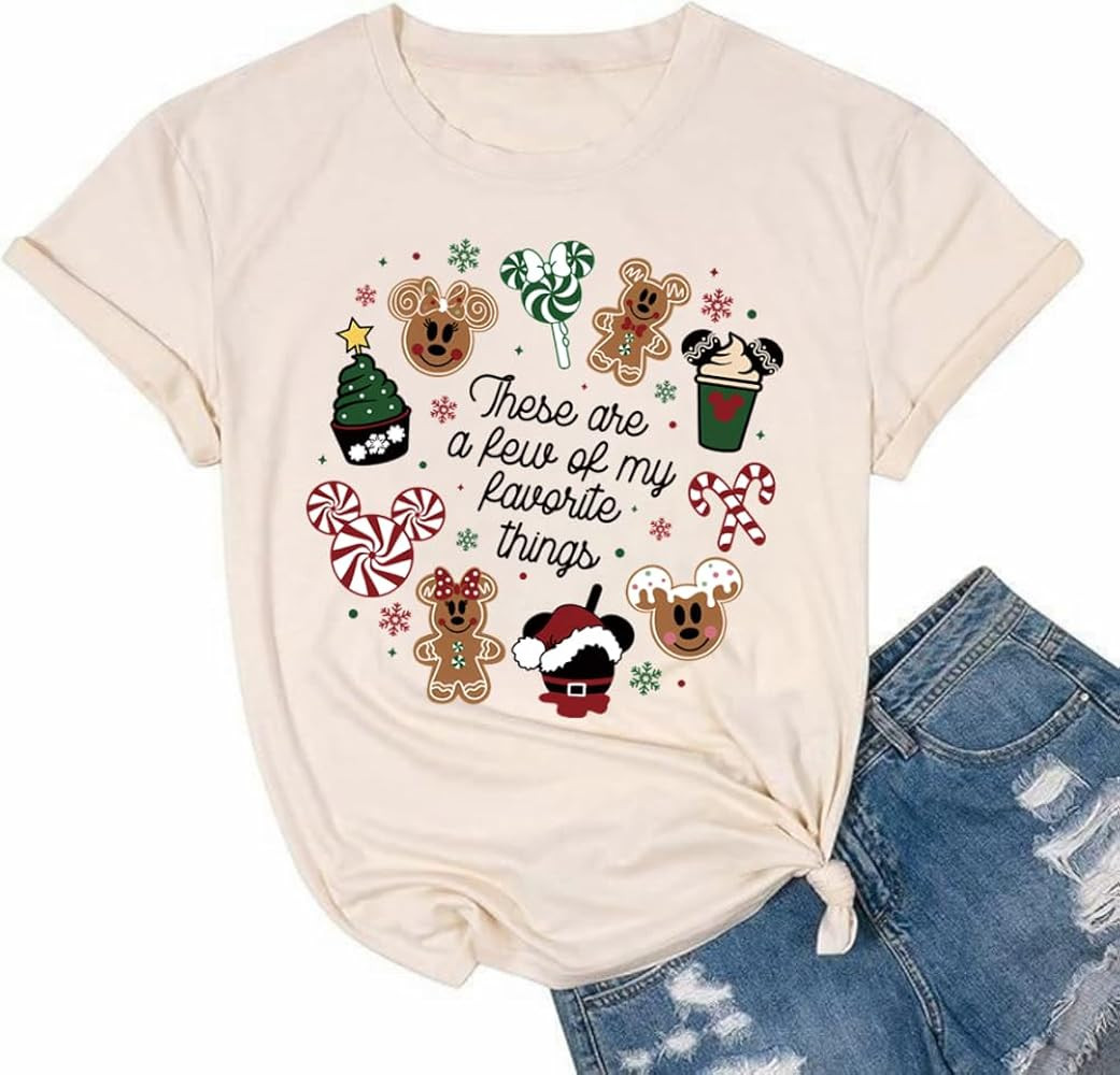 It's The Most Wonderful Time Christmas Shirts Women Santa Snowman Reindeer T-Shirts Xmas Graphic ... | Amazon (US)