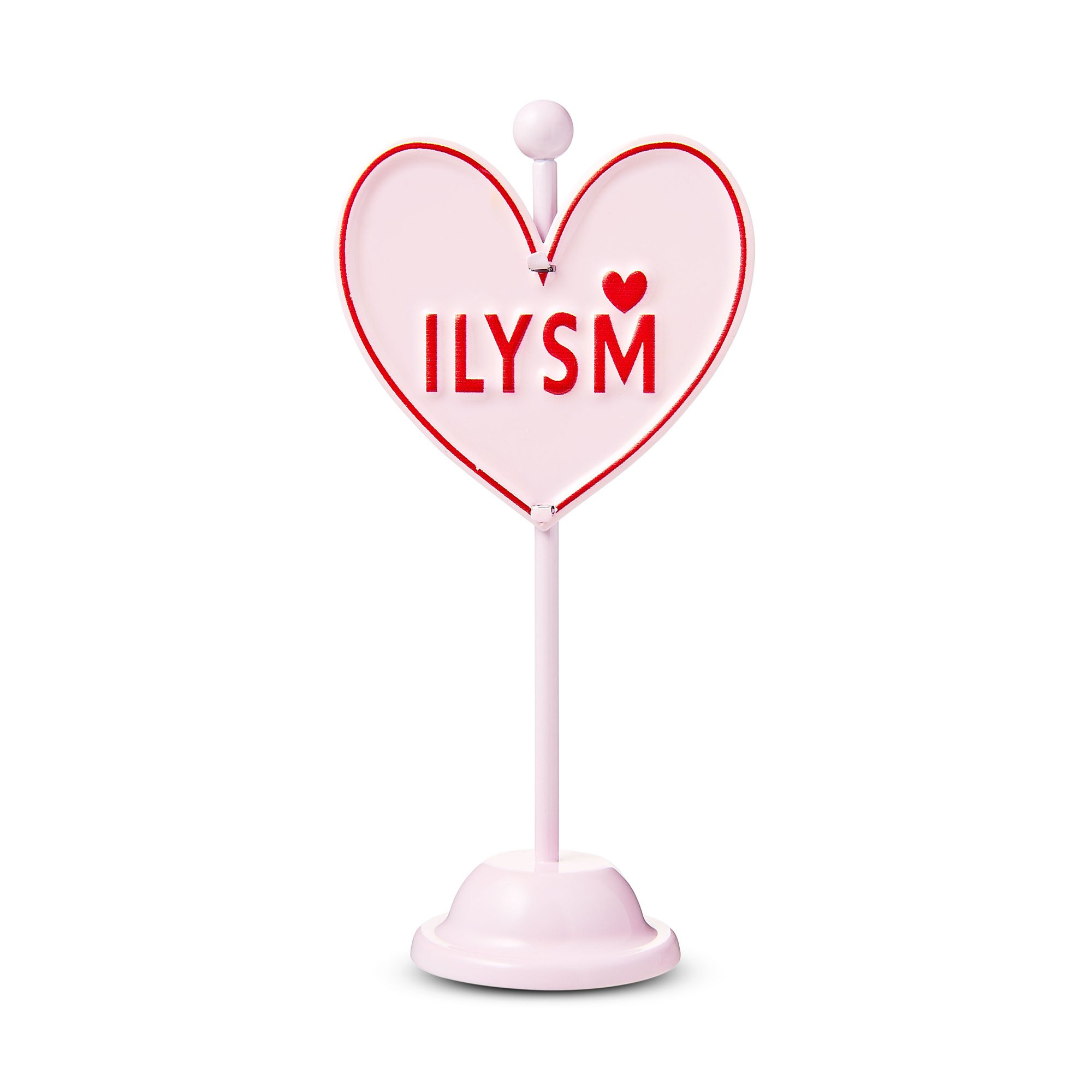 Valentine's Day Pink & Red Heart ILYSM Tabletop Decoration, 6.75 in, by Way To Celebrate | Walmart (US)