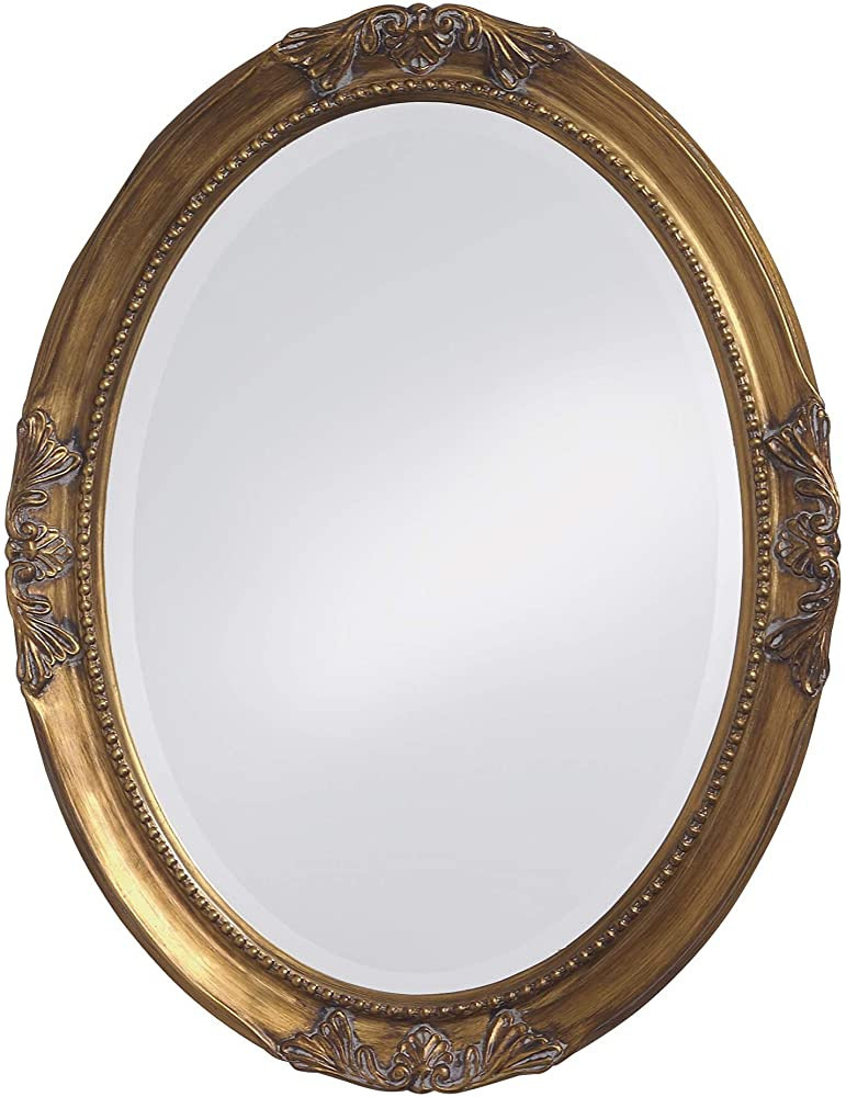 Howard Elliott Collection Howard Elliott Queen Ann Oval Hanging Wall, Beveled, Vanity, Antique Go... | Amazon (US)