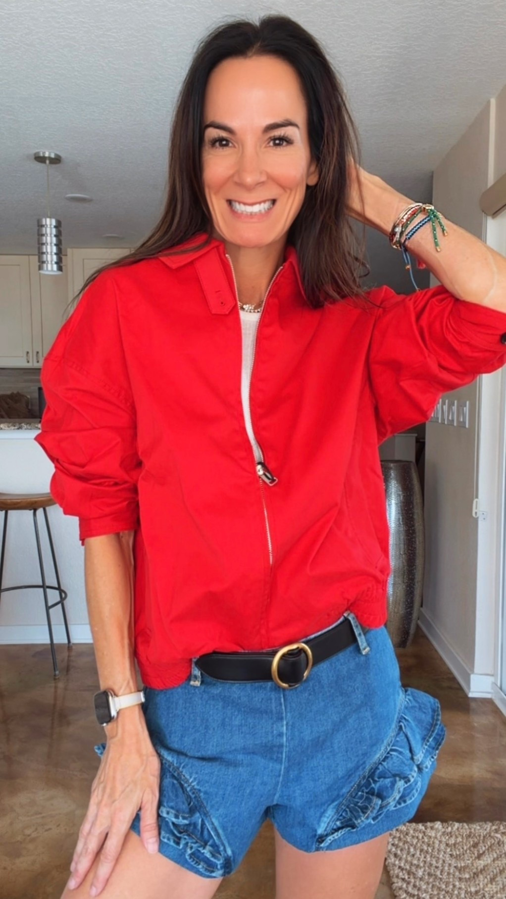 Red + ruffles + denim = the kind of combo that just gets me ❤️💁🏻‍♀️
This little Mango moment feels sporty, girly, and just the right amount of extra. The pop of red with the flirty denim shorts? Obsessed. Throw on a belt, stack some jewels, and suddenly your “casual outfit” becomes a whole vibe 😌✨

Use code SAVE30 for 30% off the collection ❤️

#NicoleColeeStyle #MangoStyle #CasualChic #DenimShortsStyle #EverydayFashion

#LTKdayinmylife #LTKgrwm #LTKootd