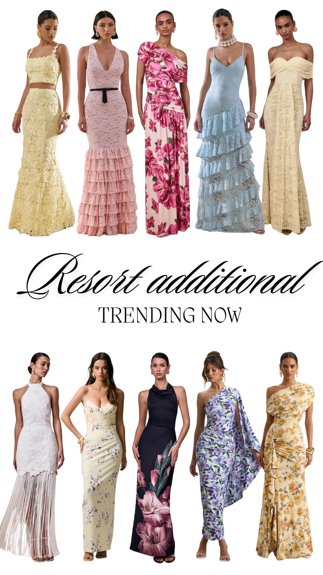 Follow my shop irenecheshin on the @shop.LTK app to shop this and all my other posts, or head to my Link in Bio or Stories ✨

The dreamiest resort dress edit for your next summer getaway ☀️🌴

I found the most feminine, elegant, and romantic resort dresses from Meshki and Club London — perfect for luxury vacations, beach walks, sunset dinners, girls’ brunches, European summer trips, and chic resort moments.

Think soft neutral shades, butter yellow, ocean blue, romantic reds, flattering silhouettes, elevated details, and light, flowy fabrics that look effortlessly beautiful in tropical destinations.

Perfect for:
• resort wear outfits
• luxury vacation dresses
• beach vacation style
• Europe & Italy summer outfits
• feminine summer fashion
• elegant brunch looks
• honeymoon & resort aesthetics
• tropical getaway outfits

These dresses feel classy, timeless, elegant, and effortlessly feminine — the perfect soft luxury vacation vibe ✨🤍

#LTKwedding #LTKstyletip #LTKdatenight