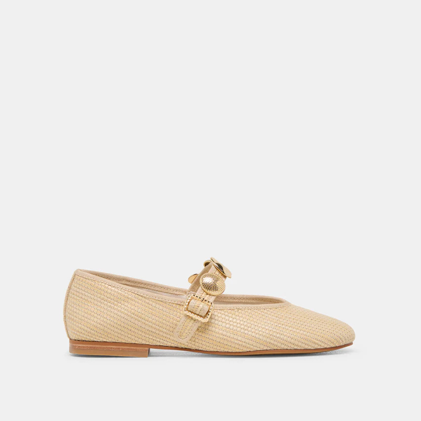 Relan Ballet Flats Raffia | DolceVita.com