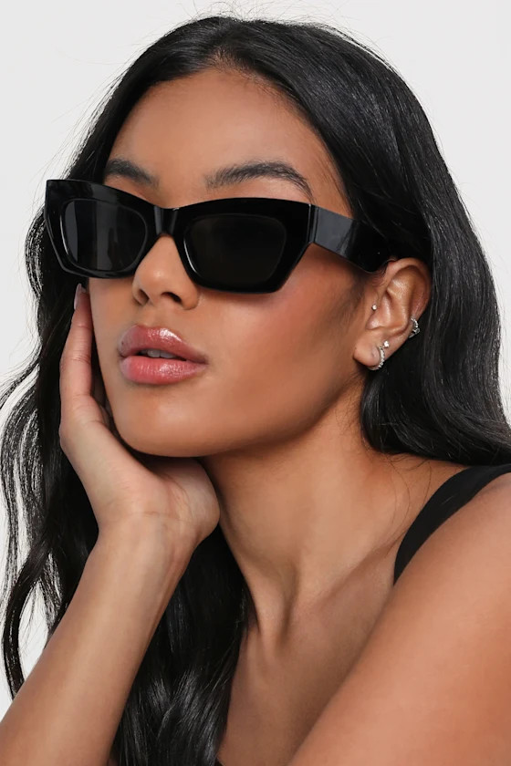 Beyond Cool Black Cat-Eye Sunglasses | Lulus