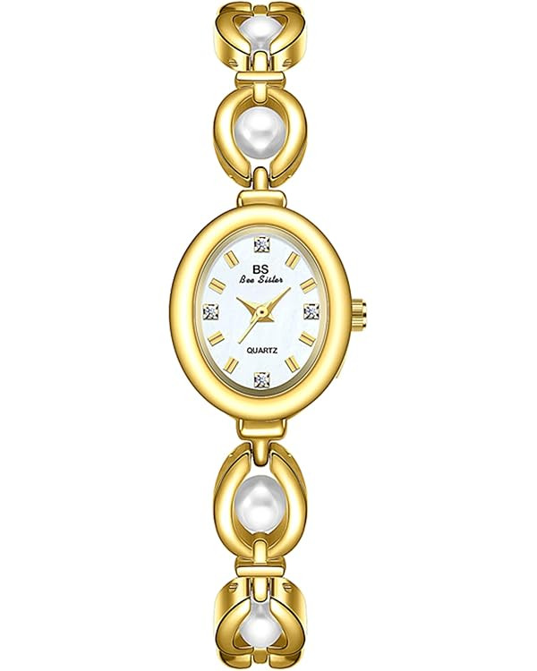 Gosasa Vintage Pearl Bracelet Watch for Women Elegant Small Oval Dial Jewelry Wristwatch Waterpro... | Amazon (UK)