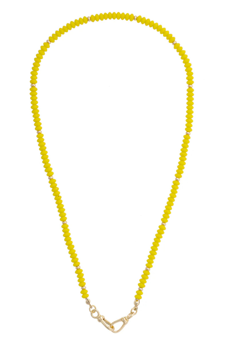 Aurora Beaded Necklace in Yellow | CANVAS